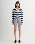 The Easy Short | Dark Denim Pinstripe