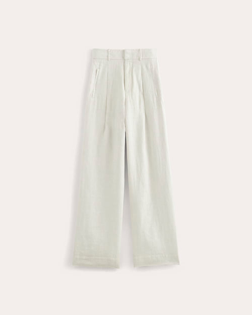 The Linen Way-High® Drape Pant  | Natural Chambray
