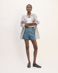 The A-Line Denim Short | Mid Blue