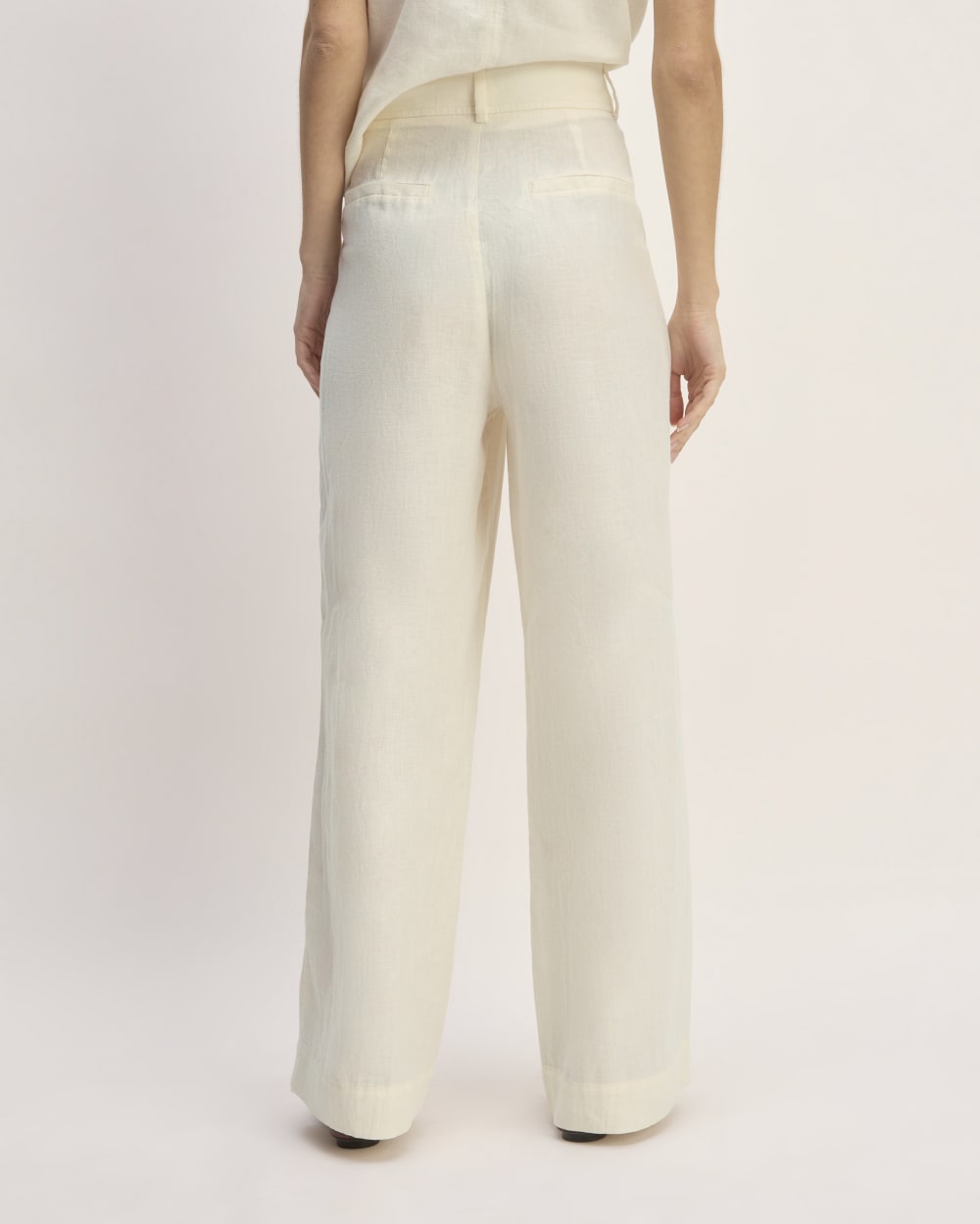 The Linen Way-High® Drape Pant  | Bone